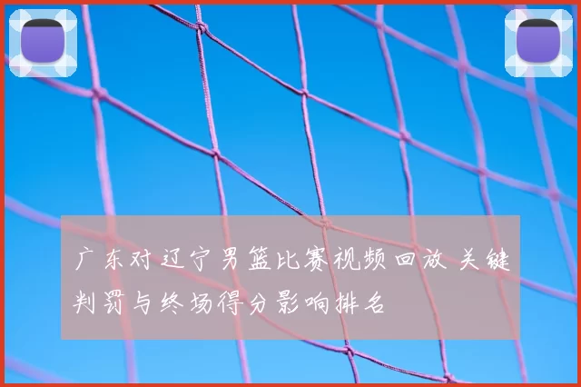 广东对辽宁男篮比赛视频回放 关键判罚与终场得分影响排名